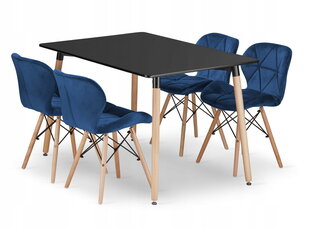 5-частный обеденный комплект Leobert Adria Lago, черный/синий цена и информация | Комплекты мебели для столовой | hansapost.ee