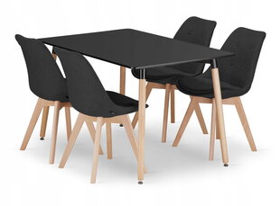 5-частный обеденный комплект Leobert Adria Nori, черный цена и информация | Комплекты мебели для столовой | hansapost.ee