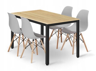 5-частный обеденный комплект Leobert Tessa Osaka, коричневый/серый цена и информация | Комплекты мебели для столовой | hansapost.ee