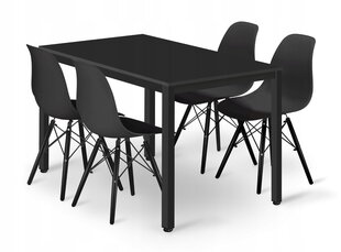 5-частный обеденный комплект Leobert Tessa Osaka, черный цена и информация | Комплекты мебели для столовой | hansapost.ee