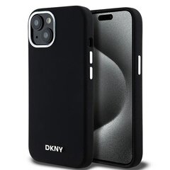 DKNY DKHMP15MSMCHLK iPhone 15 Plus | 14 Plus 6.7" czarny|black hardcase Liquid Silicone Small Metal Logo MagSafe цена и информация | Чехлы для телефонов | hansapost.ee