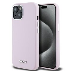 DKNY DKHMP15MSMCHLP iPhone 15 Plus | 14 Plus 6.7" różowy|pink hardcase Liquid Silicone Small Metal Logo MagSafe цена и информация | Чехлы для телефонов | hansapost.ee