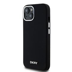 DKNY DKHMP15SSMCHLK iPhone 15 | 14 | 13 6.1" czarny|black hardcase Liquid Silicone Small Metal Logo MagSafe цена и информация | Чехлы для телефонов | hansapost.ee