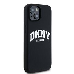 DKNY DKHMP15XSNYACH iPhone 15 Pro Max 6.7" czarny|black hardcase Liquid Silicone White Printed Logo MagSafe цена и информация | Чехлы для телефонов | hansapost.ee