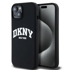 DKNY DKHMP15XSNYACH iPhone 15 Pro Max 6.7" czarny|black hardcase Liquid Silicone White Printed Logo MagSafe цена и информация | Чехлы для телефонов | hansapost.ee