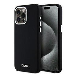 DKNY DKHMP15XSMCHLK iPhone 15 Pro Max 6.7" czarny|black hardcase Liquid Silicone Small Metal Logo MagSafe цена и информация | Чехлы для телефонов | hansapost.ee