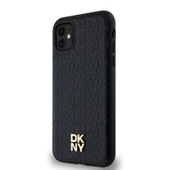 DKNY PU Leather Repeat Pattern Stack Logo MagSafe Case for iPhone 11 Black цена и информация | Чехлы для телефонов | hansapost.ee