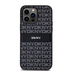 DKNY PU Leather Repeat Pattern Tonal Stripe Case for iPhone 14 Pro Black цена и информация | Чехлы для телефонов | hansapost.ee