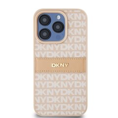 DKNY PU Leather Repeat Pattern Tonal Stripe Case for iPhone 14 Pro Max Pink цена и информация | Чехлы для телефонов | hansapost.ee