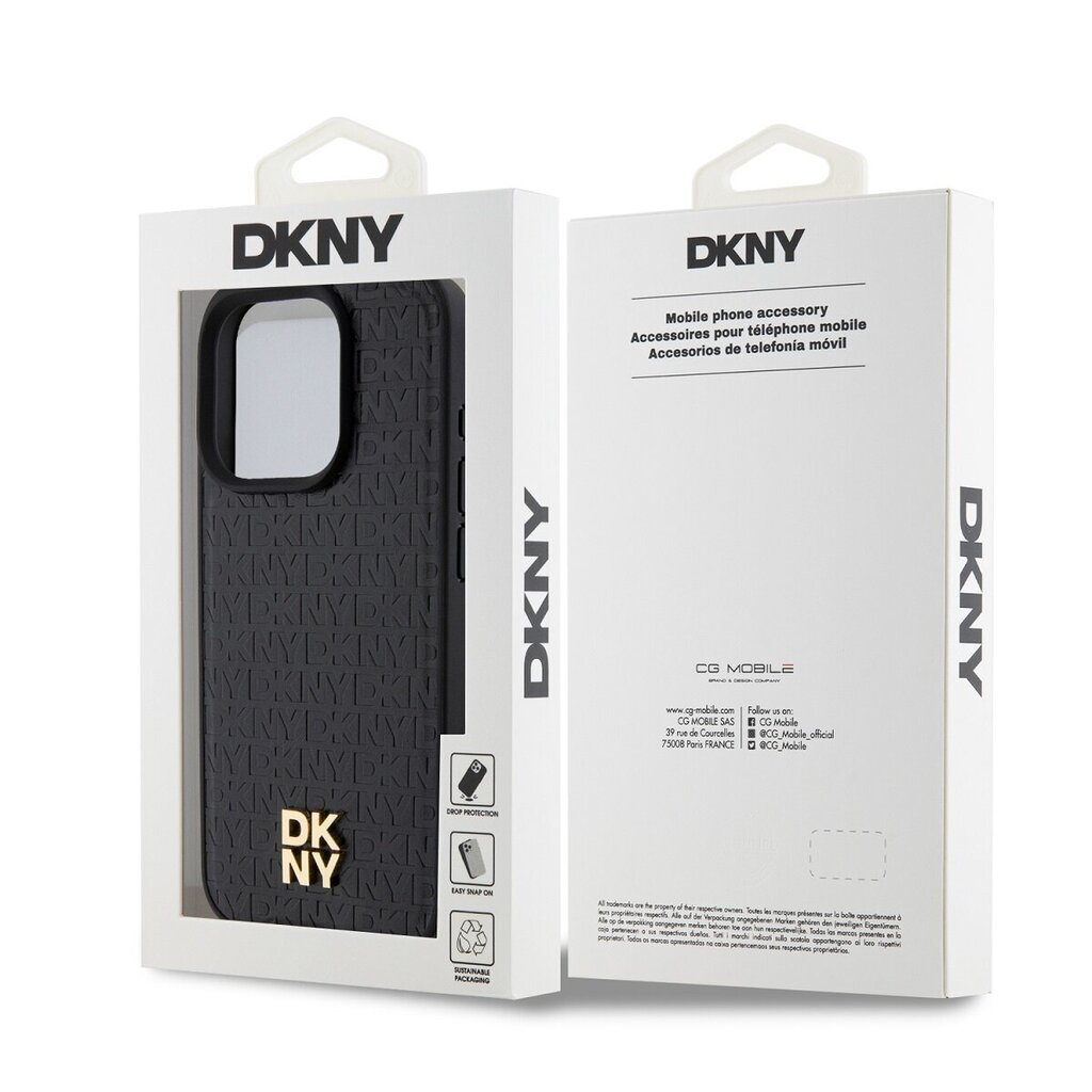 DKNY Leather Stack Logo Mag Case цена и информация | Telefonide kaitsekaaned ja -ümbrised | hansapost.ee