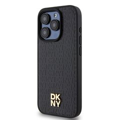 DKNY PU Leather Repeat Pattern Stack Logo MagSafe Case for iPhone 15 Pro Black цена и информация | Чехлы для телефонов | hansapost.ee