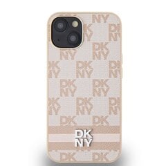 DKNY PU Leather Checkered Pattern and Stripe Case for iPhone 14 Pink цена и информация | Чехлы для телефонов | hansapost.ee