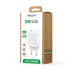 Laadija Forever Core Smart PD wall charger 1xUSB-C 20W hind ja info | Laadijad mobiiltelefonidele | hansapost.ee