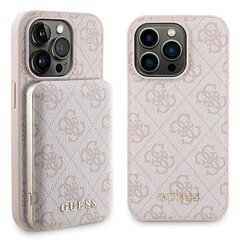 Zestaw Guess GUBPM5P14L4GEMGP iPhone 14 Pro 6.1" hardcase + Powerbank 5000mAh MagSafe różowy|pink 4G Metal Logo цена и информация | Чехлы для телефонов | hansapost.ee