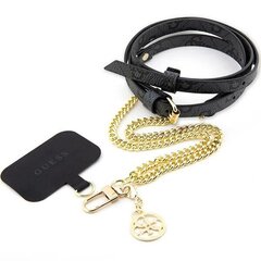 Guess Crossbody Strap PU 4G Chain with Charm Silver|Black цена и информация | Держатели для телефонов | hansapost.ee