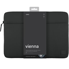 UNIQ etui Vienna laptop Sleeve 14" czarny|midnight black Waterproof RPET цена и информация | Чехлы для планшетов и электронных книг | hansapost.ee