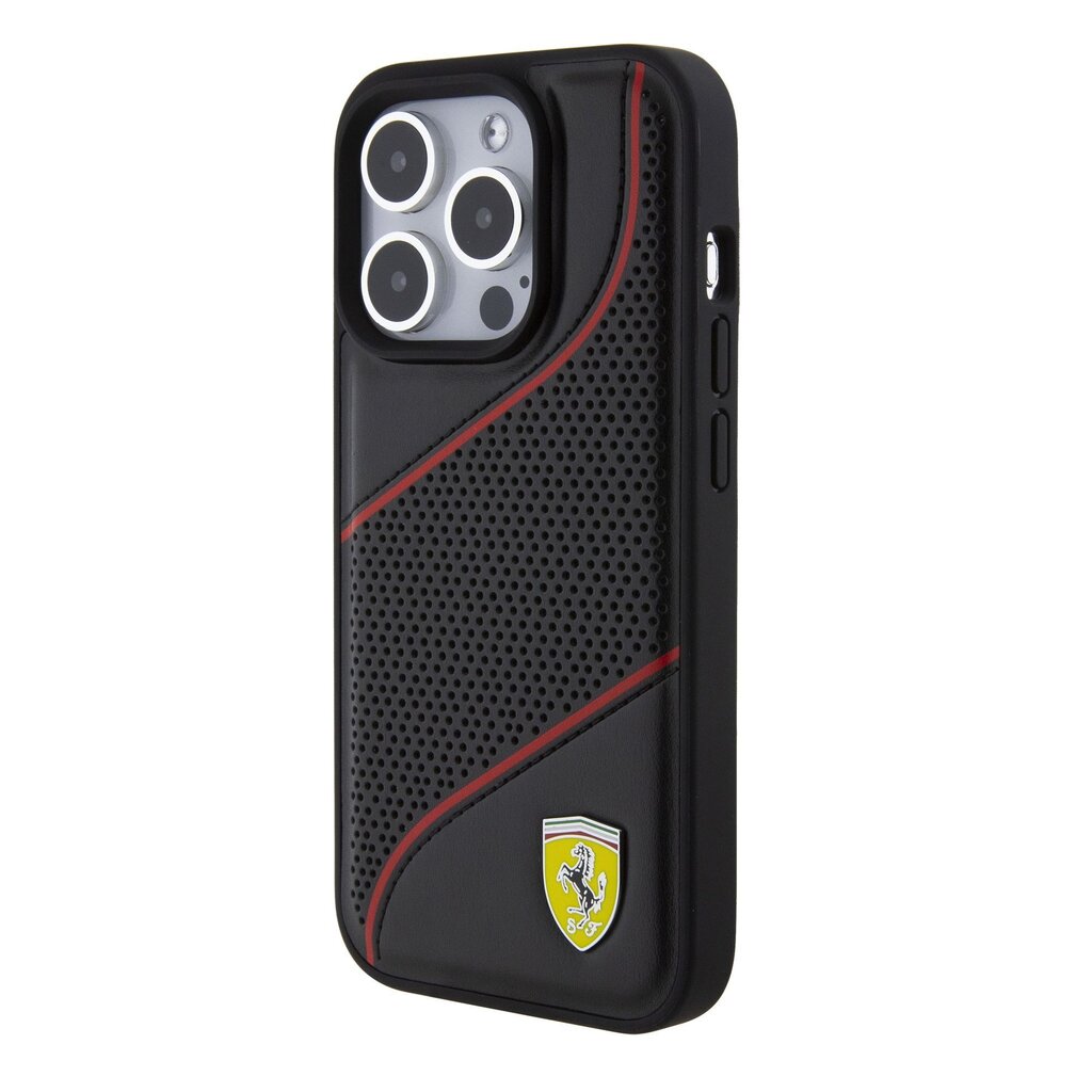 Ferrari PU Leather Perforated Slanted Line Case цена и информация | Telefonide kaitsekaaned ja -ümbrised | hansapost.ee