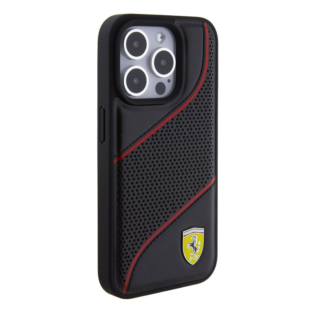 Ferrari PU Leather Perforated Slanted Line Case цена и информация | Telefonide kaitsekaaned ja -ümbrised | hansapost.ee