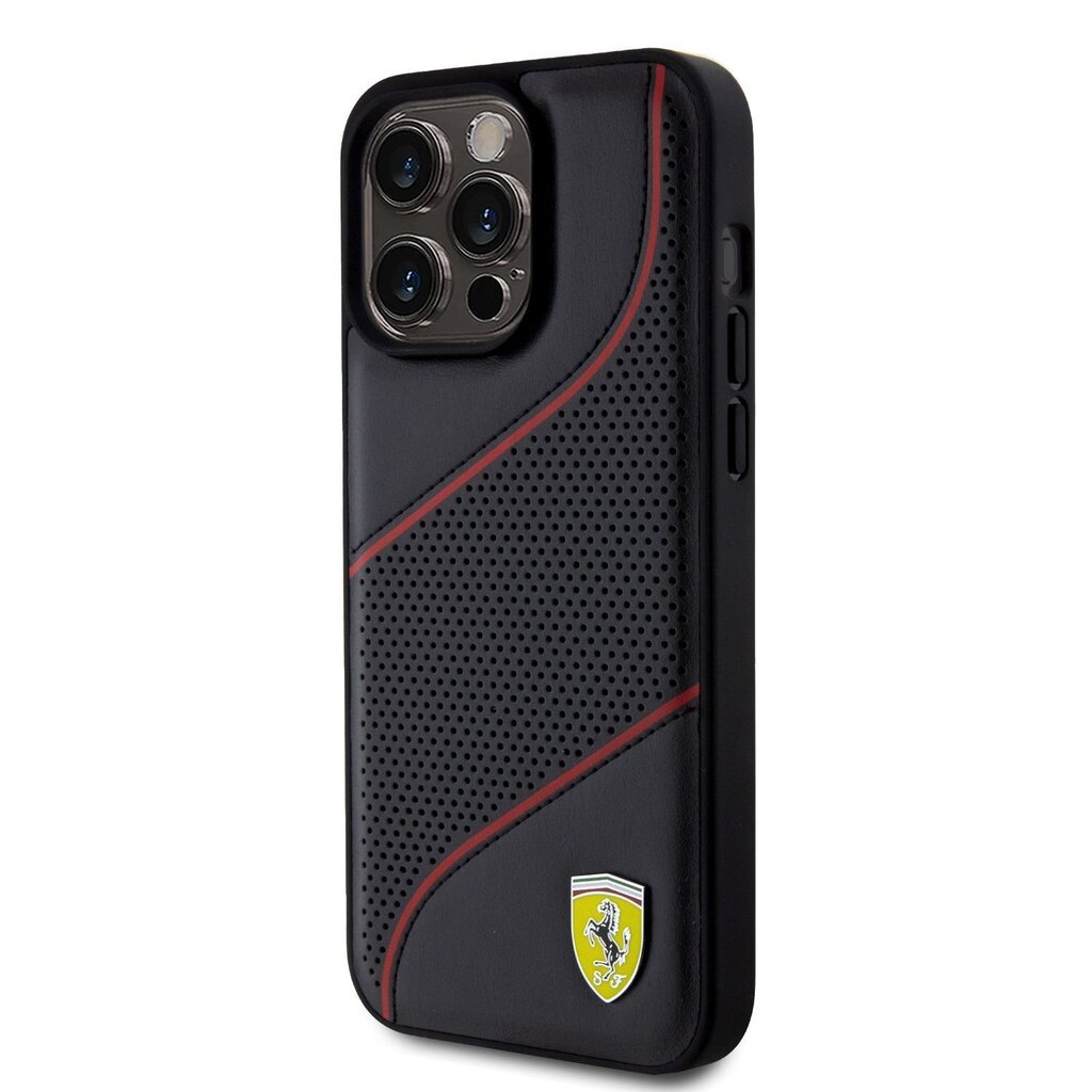 Ferrari PU Leather Perforated Slanted Line Case цена и информация | Telefonide kaitsekaaned ja -ümbrised | hansapost.ee