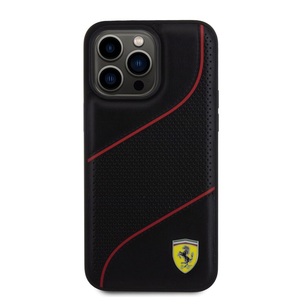 Ferrari PU Leather Perforated Slanted Line Case цена и информация | Telefonide kaitsekaaned ja -ümbrised | hansapost.ee