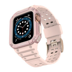 Защитный ремешок Ремешок с чехлом для Apple Watch 7/SE (41/40/38 мм) Бронированный чехол для часов Розовый цена и информация | Аксессуары для смарт-часов и браслетов | hansapost.ee