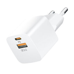 Wozinsky CMWCW 20 Вт USB-C/USB-A зарядное устройство — белое цена и информация | Зарядные устройства для телефонов | hansapost.ee