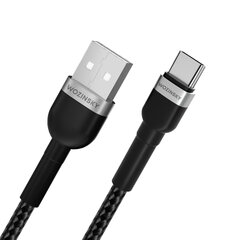 Кабель Wozinsky WNBAC1 USB-A/USB-C 2,4А 1 м - черный цена и информация | Кабели для телефонов | hansapost.ee