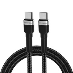 Кабель Wozinsky WNBCC2 USB-C/USB-C PD 65W 2 м - черный цена и информация | Кабели для телефонов | hansapost.ee