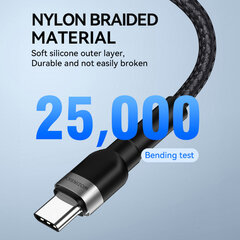 Кабель Wozinsky WNBCL2 Lightning/USB-C PD 30W 2 м - черный цена и информация | Borofone 43757-uniw | hansapost.ee