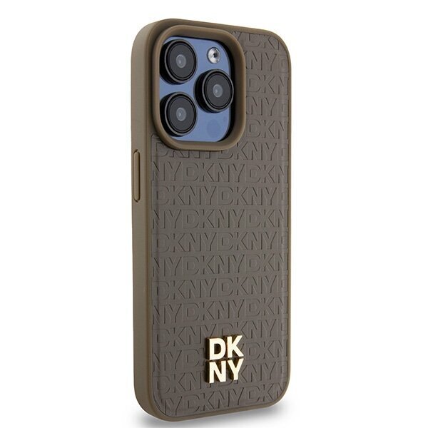 DKNY Hardcase Leather Pattern Metal Logo Mag цена и информация | Telefonide kaitsekaaned ja -ümbrised | hansapost.ee