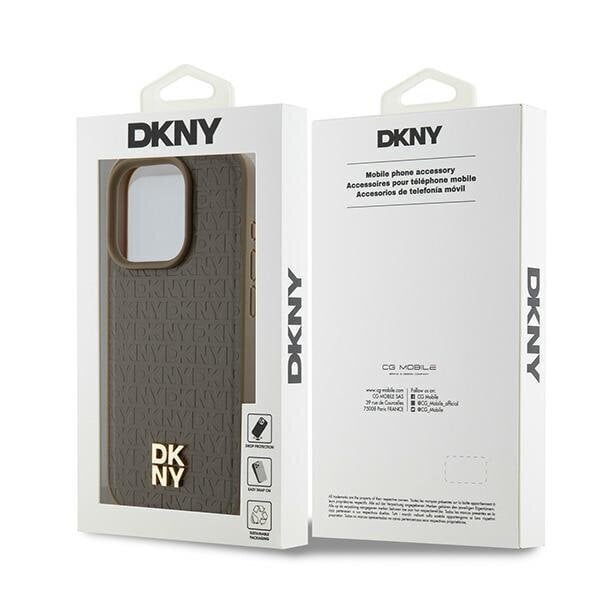 DKNY Hardcase Leather Pattern Metal Logo Mag hind ja info | Telefonide kaitsekaaned ja -ümbrised | hansapost.ee