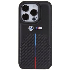 BMW BMHCP15L22NSTB iPhone 15 Pro 6.1" czarny|black Stamped Tricolor Stripe цена и информация | Чехлы для телефонов | hansapost.ee