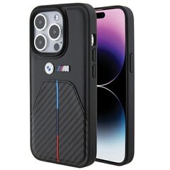 BMW BMHCP15L22NSTB iPhone 15 Pro 6.1" czarny|black Stamped Tricolor Stripe цена и информация | Чехлы для телефонов | hansapost.ee