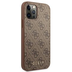 GUESS 4G Metal Gold Logo - Iphone 12/12 Pro , pruun цена и информация | Чехлы для телефонов | hansapost.ee