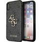 Guess GUHCPX4GMGGR iPhone X|XS grey hardcase 4G Big Metal Logo цена и информация | Telefonide kaitsekaaned ja -ümbrised | hansapost.ee