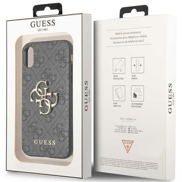 Guess GUHCPX4GMGGR iPhone X|XS grey hardcase 4G Big Metal Logo цена и информация | Telefonide kaitsekaaned ja -ümbrised | hansapost.ee