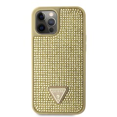 Guess Rhinestones Triangle Metal Logo Case for iPhone 12 Pro Max Gold цена и информация | Чехлы для телефонов | hansapost.ee