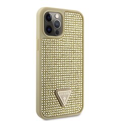 Guess Rhinestones Triangle Metal Logo Case for iPhone 12 Pro Max Gold цена и информация | Чехлы для телефонов | hansapost.ee