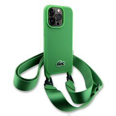 Lacoste Iconic Petit Pique Crossbody Woven Logo Case for iPhone 15 Pro Green цена и информация | Чехлы для телефонов | hansapost.ee