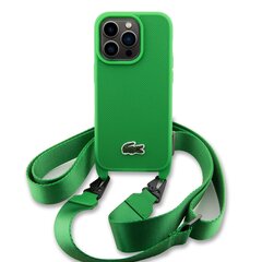 Lacoste Iconic Petit Pique Crossbody Woven Logo Case for iPhone 15 Pro Green цена и информация | Чехлы для телефонов | hansapost.ee