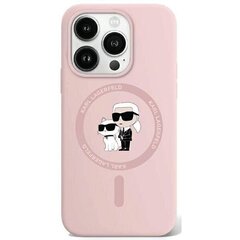 Karl Lagerfeld KLHMP15LSCMKCRHP iPhone 15 Pro 6.1" różowy|pink hardcase Silicone Karl & Choupette MagSafe цена и информация | Чехлы для телефонов | hansapost.ee