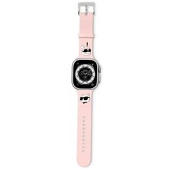 Karl Lagerfeld Pasek KLAWMSLKCNP Apple Watch 38|40|41mm różowy|pink strap 3D Rubber Karl&Choupette Heads цена и информация | Аксессуары для смарт-часов и браслетов | hansapost.ee