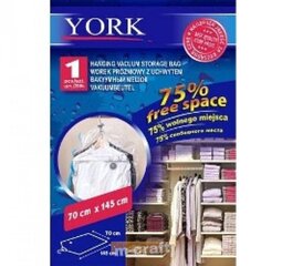 Вакуумный мешок для одежды YORK, 70 x 145 cм цена и информация | Вешалки и мешки для одежды | hansapost.ee
