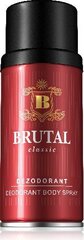 Lõhnastatud spreideodorant Brutal Classic Deodorant sprei, 150ml hind ja info | Dušigeelid ja deodorandid meestele | hansapost.ee