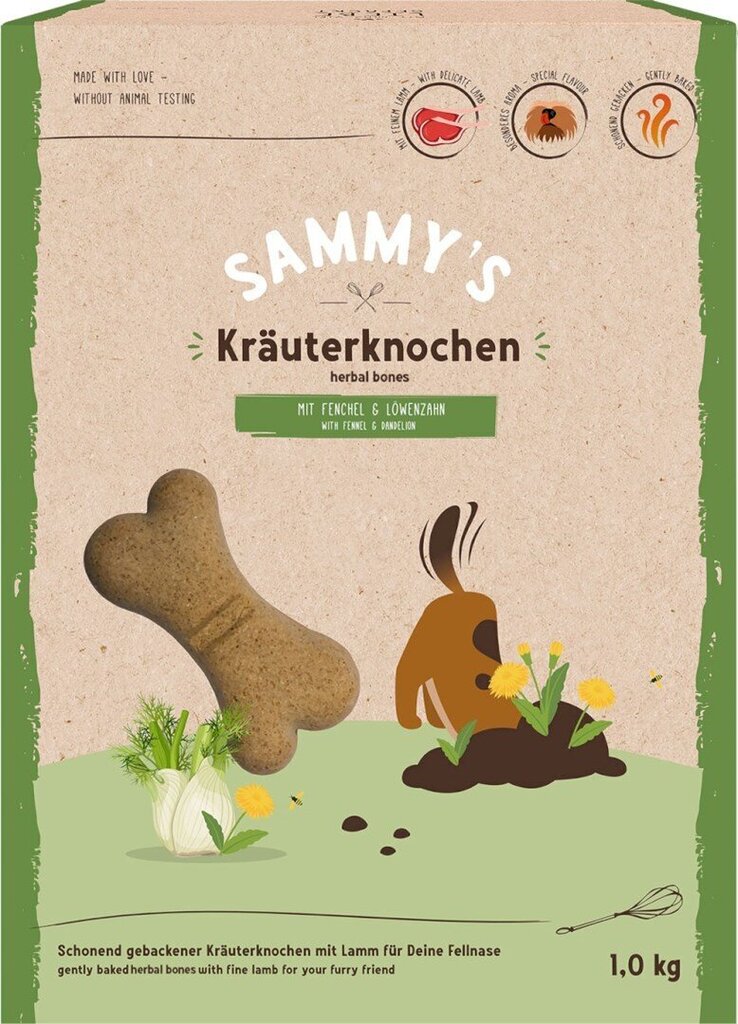 Bosch Petfood Sammy's Herbal Bone ürtidega, 1 kg hind ja info | Koerte maiused | hansapost.ee