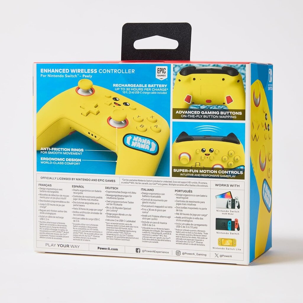 PowerA Enhanced Wireless Controller - Peely Fortnite (Nintendo Swich) hind ja info | Mängupuldid | hansapost.ee