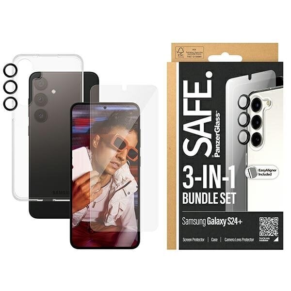 PanzerGlass Safe 3in1 Hardcase + Screen Protector + Camera Lens цена и информация | Ekraani kaitseklaasid ja kaitsekiled | hansapost.ee