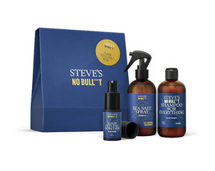 Kosmeetikakomplekt Steve's No Bull**it meestele: šampoon, 250 ml + juukselakk, 250 ml + juuksepulber, 35 ml hind ja info | Šampoonid | hansapost.ee
