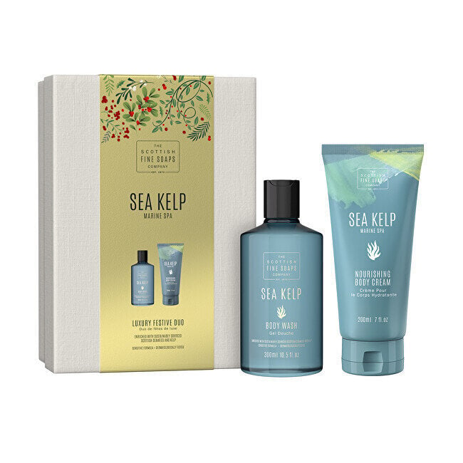 Kosmeetikakomplekt The Scottish Fine Soaps Sea Kelp Marine Spa Luxury Festive Duo: dušigeel, 300 ml + kehakreem, 200 ml hind ja info | Kehakreemid, kehaõlid ja losjoonid | hansapost.ee