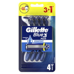 Набор одноразовых бритв Gillette Blue3 Comfort, 4 шт. цена и информация | Косметика и средства для бритья | hansapost.ee